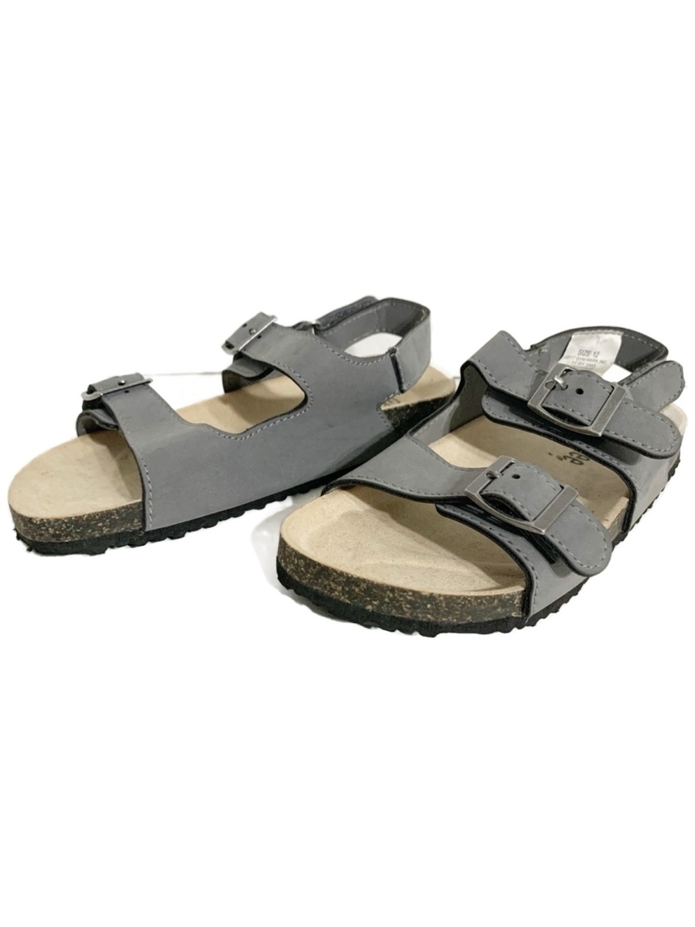 Gymboree Faux Leather Open Toe Double Strap Sandals with Heel Strap Cork Sides